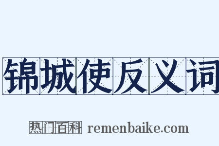 锦城使反义词是什么意思的图片